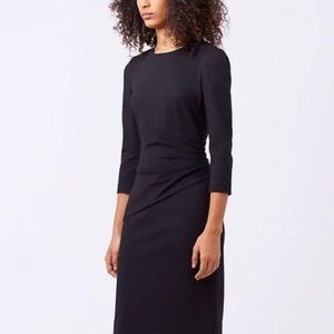 Diane Von Furstenberg Glennie 3/4 Sleeve Mini Dress Ruched Black DVF Cocktail 4